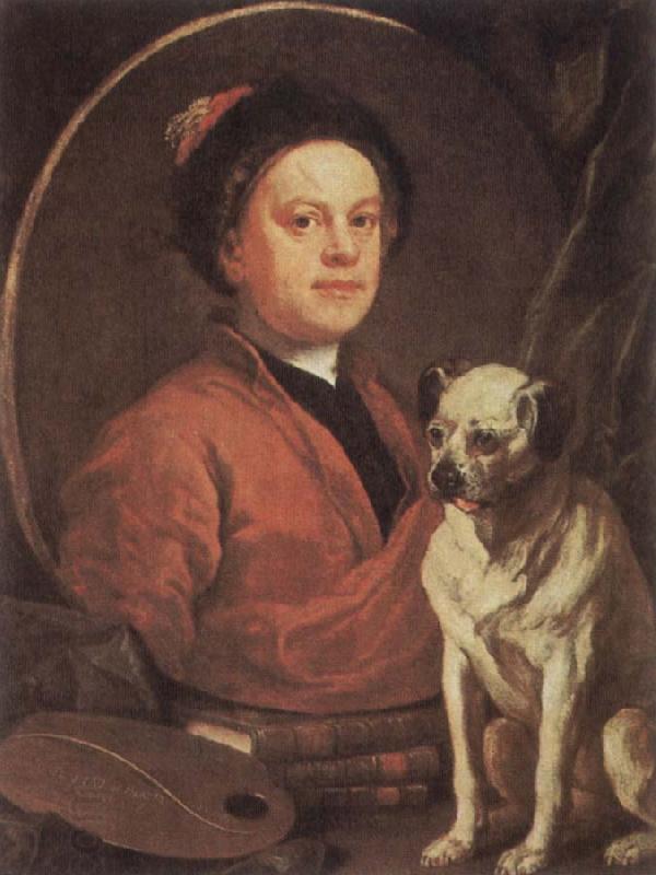 HOGARTH, William The Painter and his Pug oil painting picture